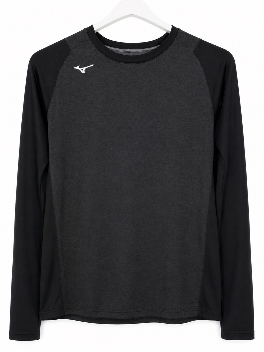 Mizuno Youth Large Black Gray Long Sleeve Performance Baseball Shirt
